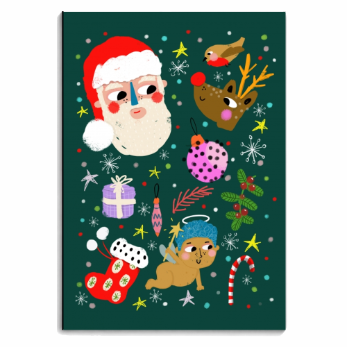 CHRISTMAS JOY - personalised A4, A5, A6 notebook by Nichola Cowdery