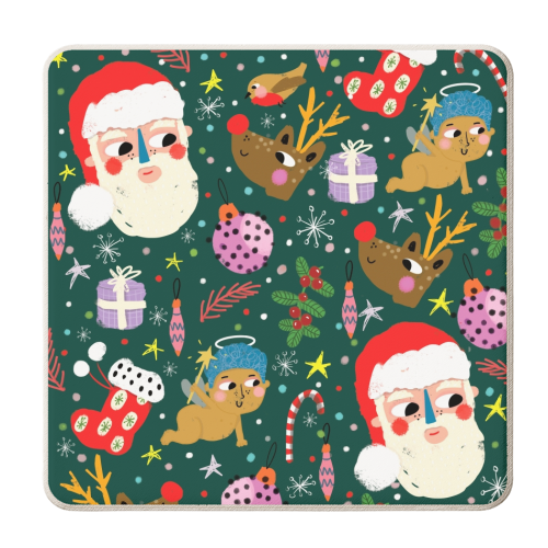 CHRISTMAS JOY - personalised beer coaster by Nichola Cowdery