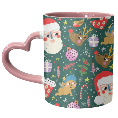 CHRISTMAS JOY - unique mug by Nichola Cowdery