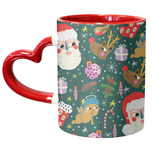 CHRISTMAS JOY - unique mug by Nichola Cowdery