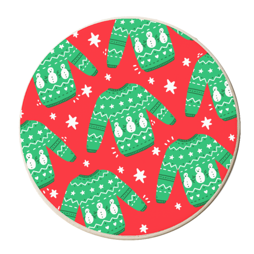 Christmas jumper - personalised beer coaster by Matt Joyce