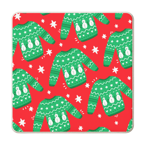 Christmas jumper - personalised beer coaster by Matt Joyce
