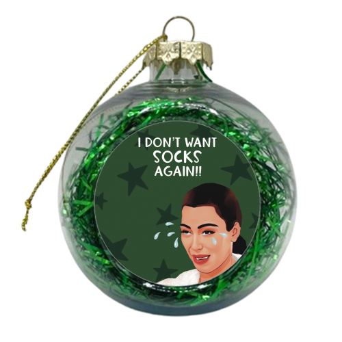 Christmas: Kim K Ugly Crying - xmas bauble by Giddy Kipper