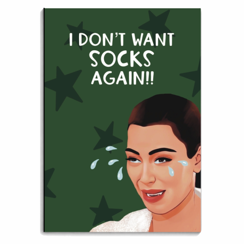 Christmas: Kim K Ugly Crying - personalised A4, A5, A6 notebook by Giddy Kipper