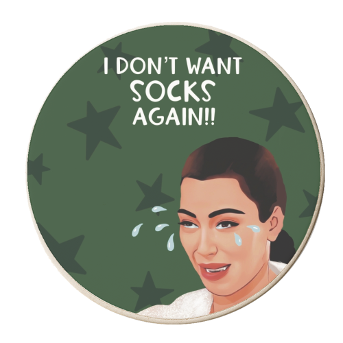 Christmas: Kim K Ugly Crying - personalised beer coaster by Giddy Kipper