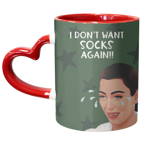Christmas: Kim K Ugly Crying - unique mug by Giddy Kipper