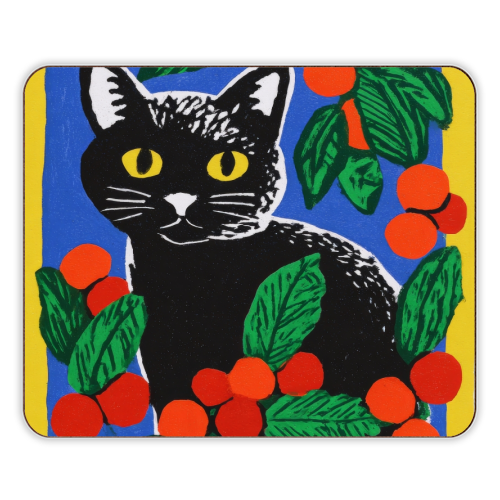 Christmas kitty mood - designer placemat by DejaReve