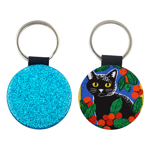 Christmas kitty mood - keyring by DejaReve
