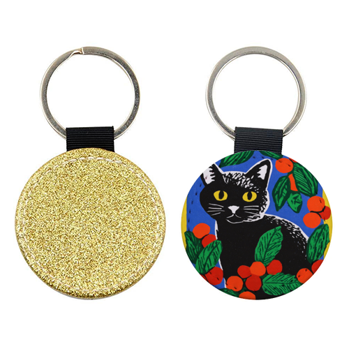 Christmas kitty mood - keyring by DejaReve