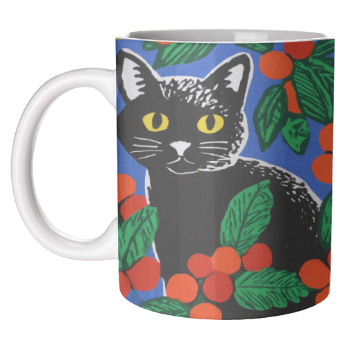 Christmas kitty mood - unique mug by DejaReve