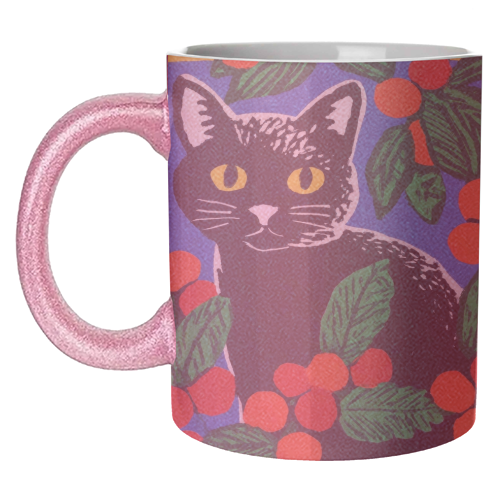 Christmas kitty mood - unique mug by DejaReve