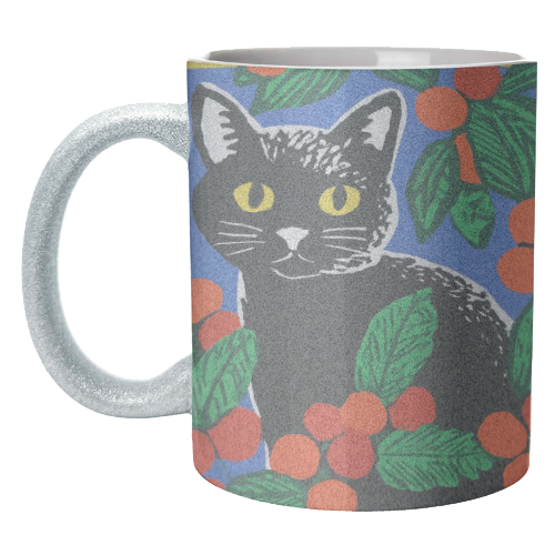 Christmas kitty mood - unique mug by DejaReve