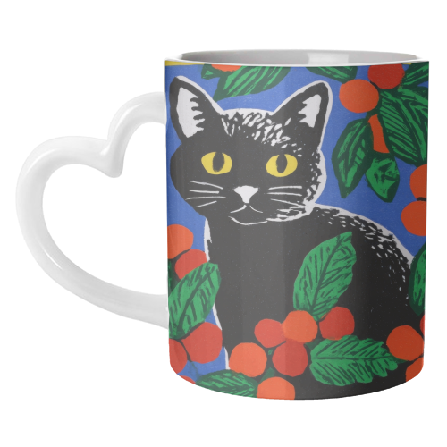 Christmas kitty mood - unique mug by DejaReve