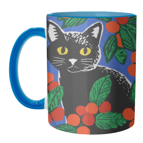 Christmas kitty mood - unique mug by DejaReve