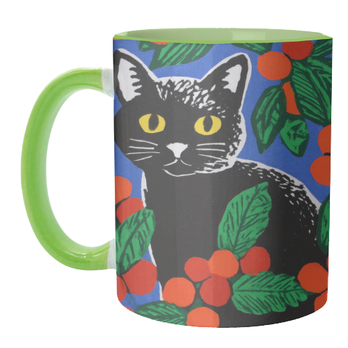 Christmas kitty mood - unique mug by DejaReve
