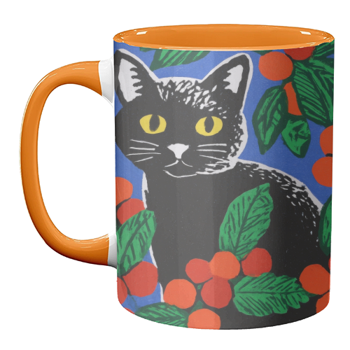 Christmas kitty mood - unique mug by DejaReve
