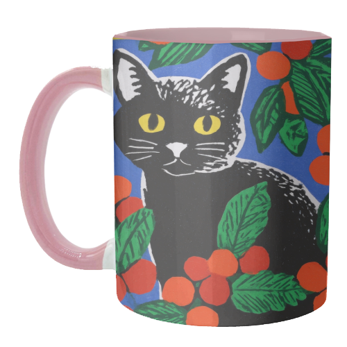 Christmas kitty mood - unique mug by DejaReve