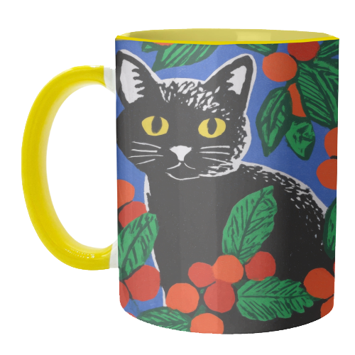Christmas kitty mood - unique mug by DejaReve