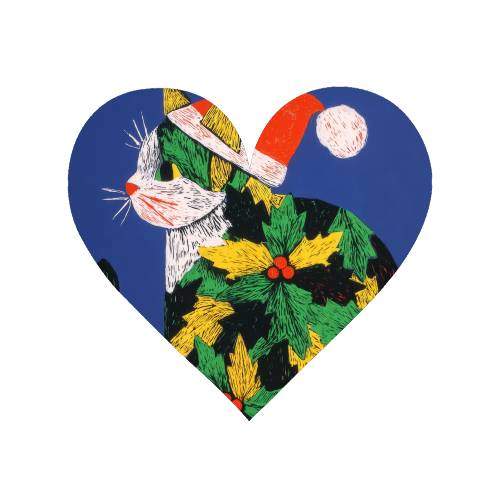 Christmas kitty with hat - Magnet by DejaReve