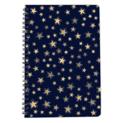 Christmas night stars - personalised A4, A5, A6 notebook by haris kavalla