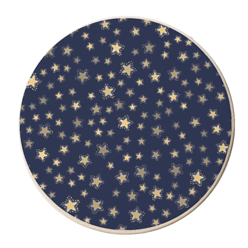 Christmas night stars - personalised beer coaster by haris kavalla