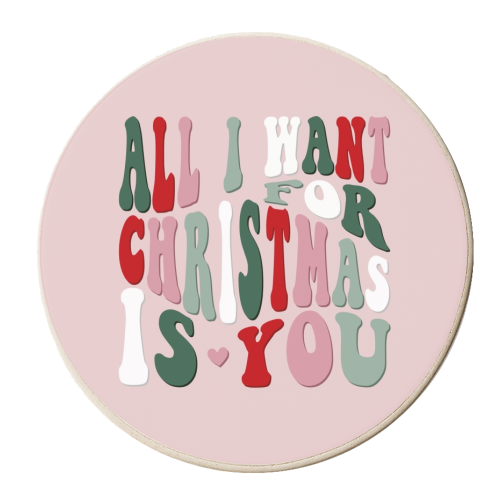Christmas partner love print - personalised beer coaster by The Girl Next Draw