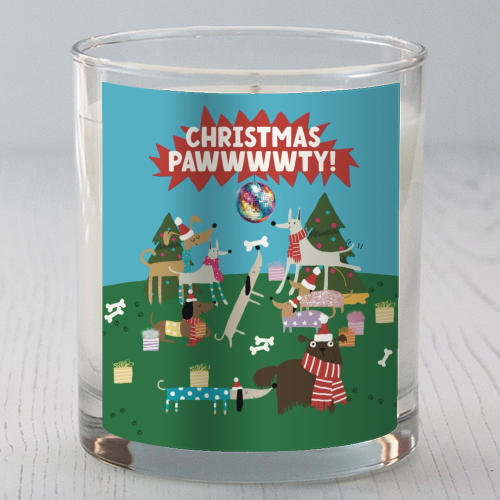 Christmas Pawty Dogs - scented candle by Giddy Kipper