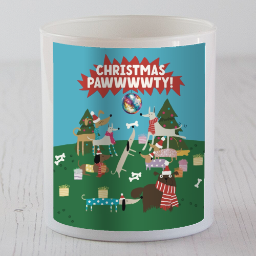 Christmas Pawty Dogs - scented candle by Giddy Kipper