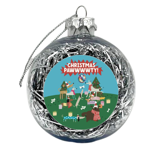Christmas Pawty Dogs - xmas bauble by Giddy Kipper