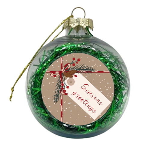 Christmas present illustration - xmas bauble by The Girl Next Draw