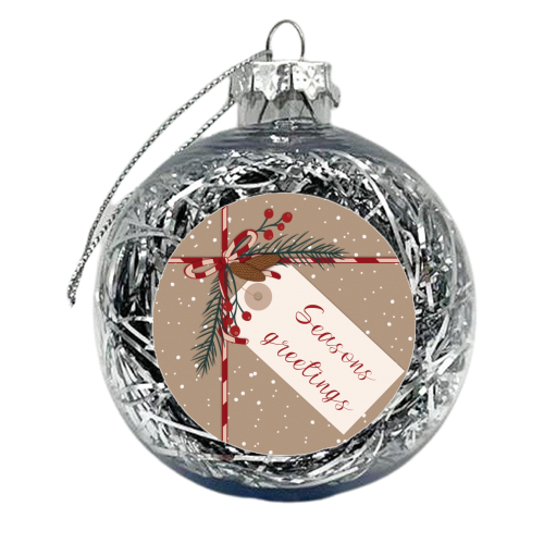 Christmas present illustration - xmas bauble by The Girl Next Draw