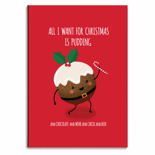 Christmas Pudding - personalised A4, A5, A6 notebook by Mandy Kippax