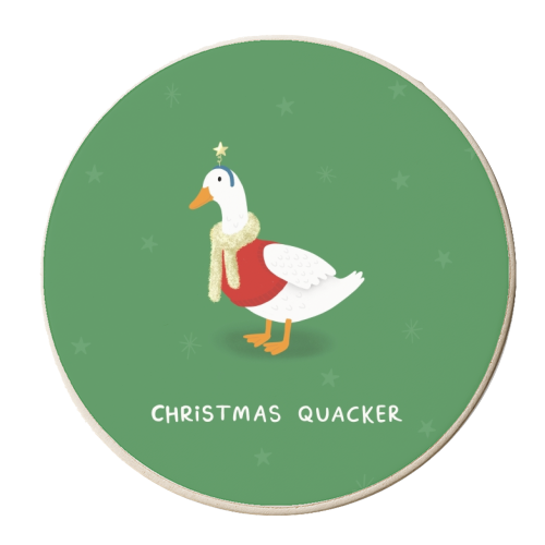 Christmas Quacker - personalised beer coaster by Sydney Jo Designs