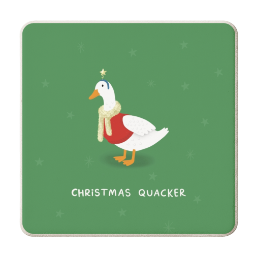 Christmas Quacker - personalised beer coaster by Sydney Jo Designs