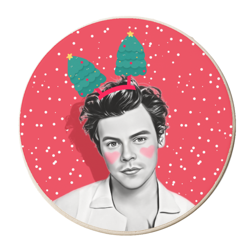 Christmas Red Harry - personalised beer coaster by DOLLY WOLFE