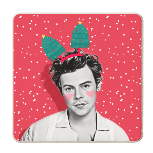 Christmas Red Harry - personalised beer coaster by DOLLY WOLFE