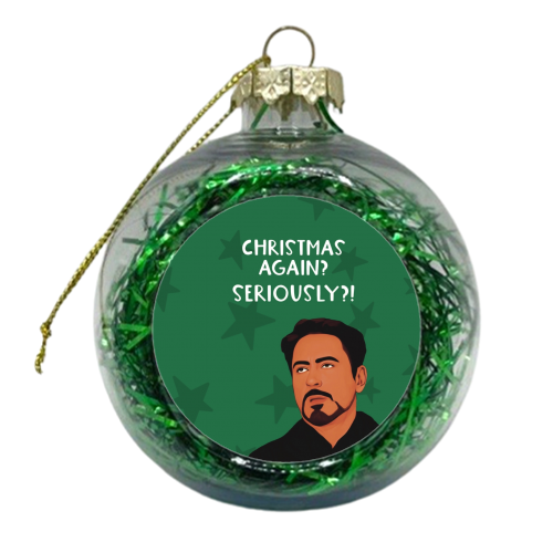 Christmas: Robert Downey Jr Meme - xmas bauble by Giddy Kipper