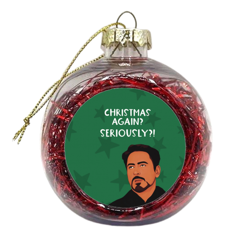 Christmas: Robert Downey Jr Meme - xmas bauble by Giddy Kipper