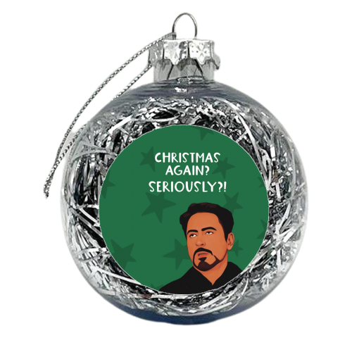 Christmas: Robert Downey Jr Meme - xmas bauble by Giddy Kipper