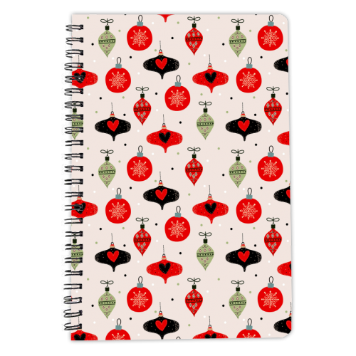 Christmas season pattern - personalised A4, A5, A6 notebook by haris kavalla
