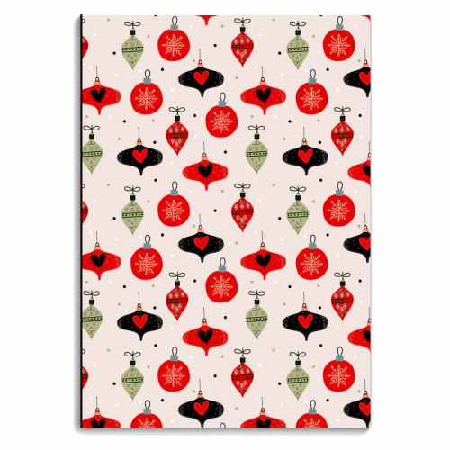 Christmas season pattern - personalised A4, A5, A6 notebook by haris kavalla