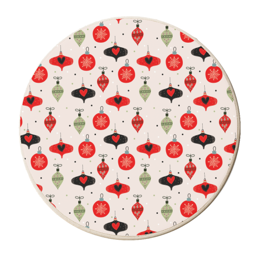 Christmas season pattern - personalised beer coaster by haris kavalla