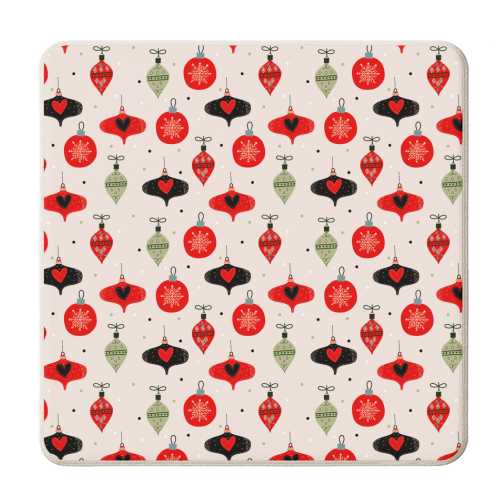 Christmas season pattern - personalised beer coaster by haris kavalla