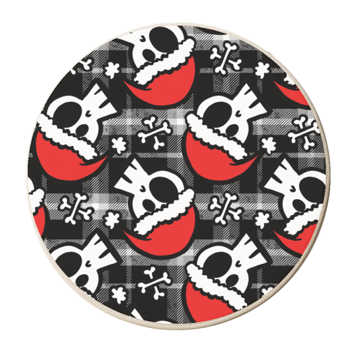 Christmas Skull Heads - personalised beer coaster by Cassie Swindlehurst