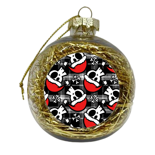 Christmas Skull Heads - xmas bauble by Cassie Swindlehurst