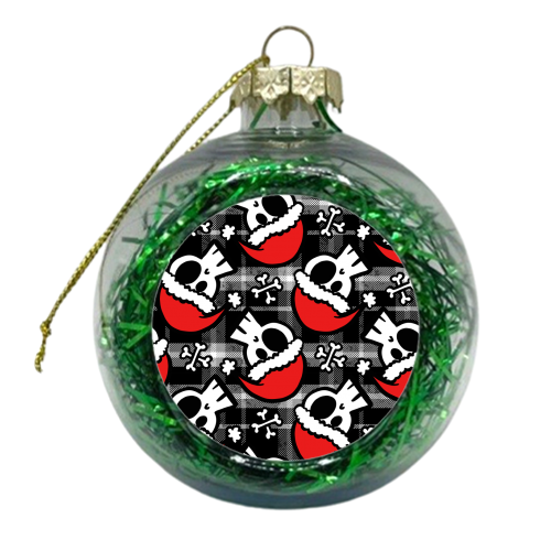 Christmas Skull Heads - xmas bauble by Cassie Swindlehurst