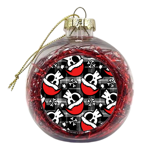 Christmas Skull Heads - xmas bauble by Cassie Swindlehurst