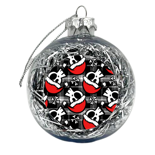 Christmas Skull Heads - xmas bauble by Cassie Swindlehurst