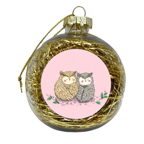 Christmas Snuggle - xmas bauble by Ellie Bednall