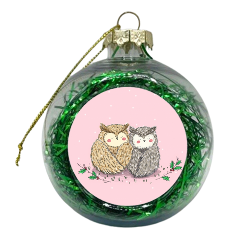 Christmas Snuggle - xmas bauble by Ellie Bednall